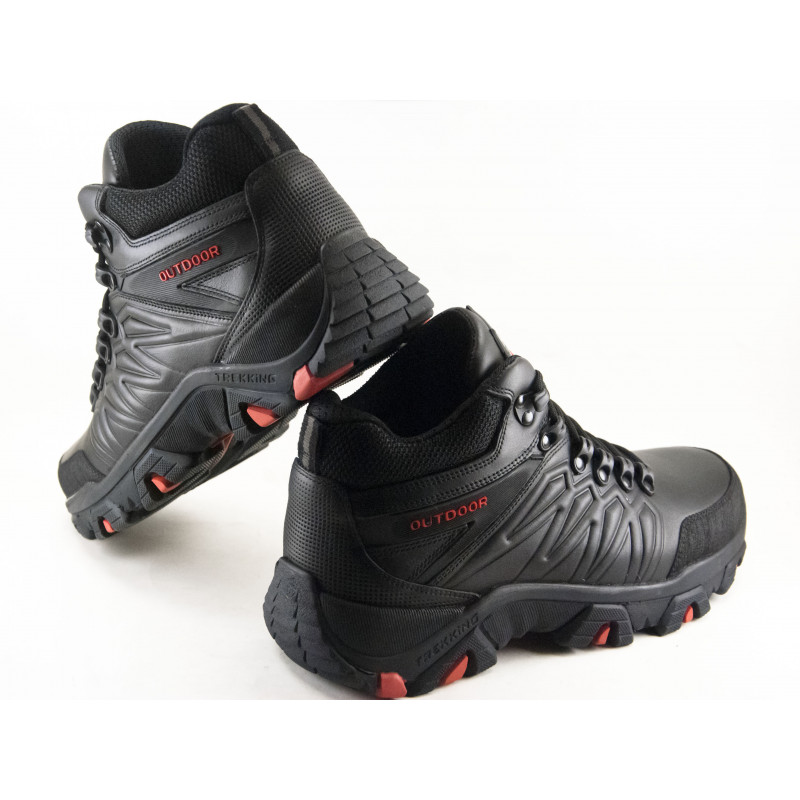 Черевики зима Clubshoes B-4 чорний з червоним