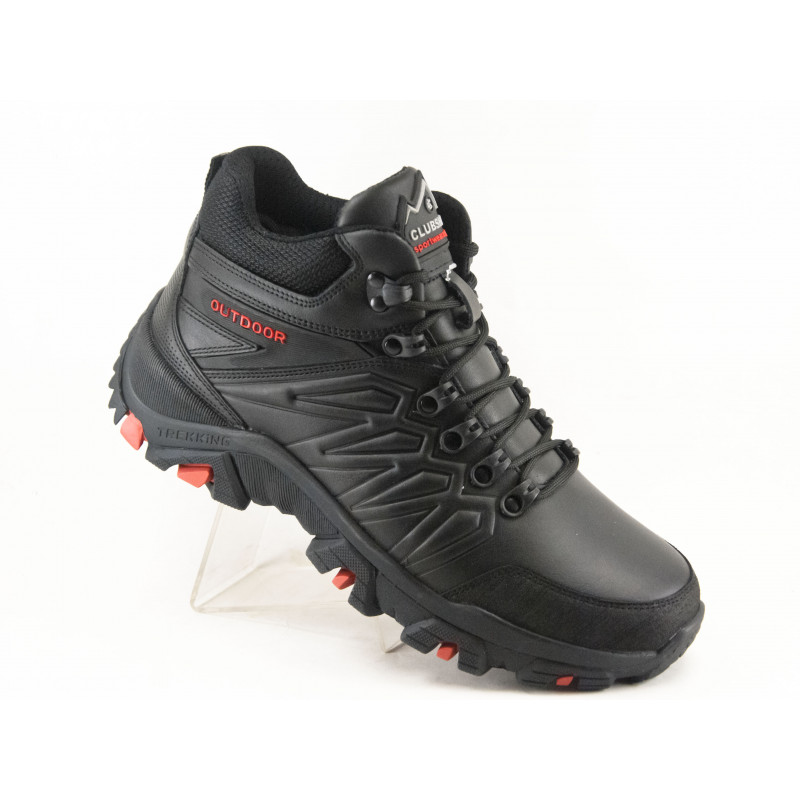 Черевики зима Clubshoes B-4 чорний з червоним