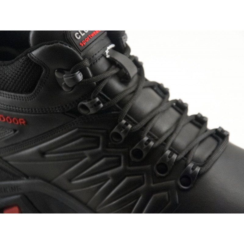 Черевики зима Clubshoes B-4 чорний з червоним