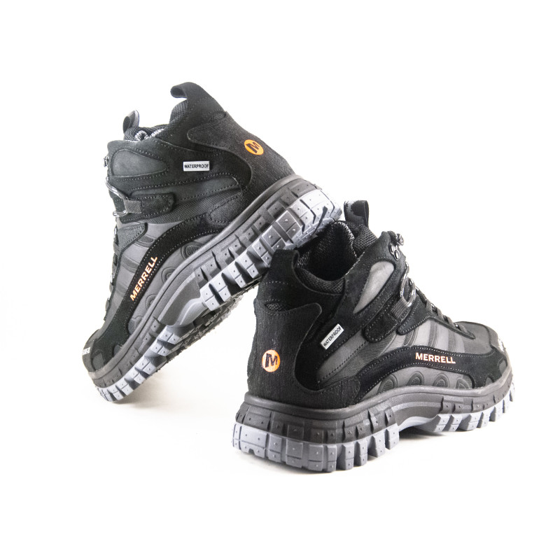 Черевики зимові Merrell M 25 чорний з помаранчевим